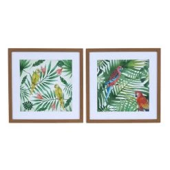 Parrots Framed Art, Multicolour – Set Of 2