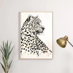 Wild Framed Canvas Art, Grey - 70x100 Cm