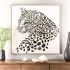 Wild Framed Canvas Art, Grey - 100x100 Cm