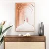 Arch Framed Glass Art, White - 80x120 Cm