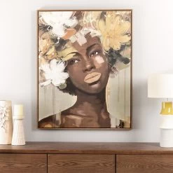 Oak Framed Canvas Art, Multicolour β 80x100 Cm