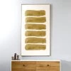 Dash Framed Wall Art, Gold & White - 90x160 Cm