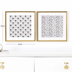 Amaze Canvas Frame, Champagne & White - Set Of 2, 42x42 Cm -decoration 5110300103037 3