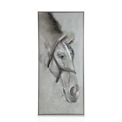 Framed Canvas Art, Leather Horse (80 Cm X 180 Cm - Multicolour)