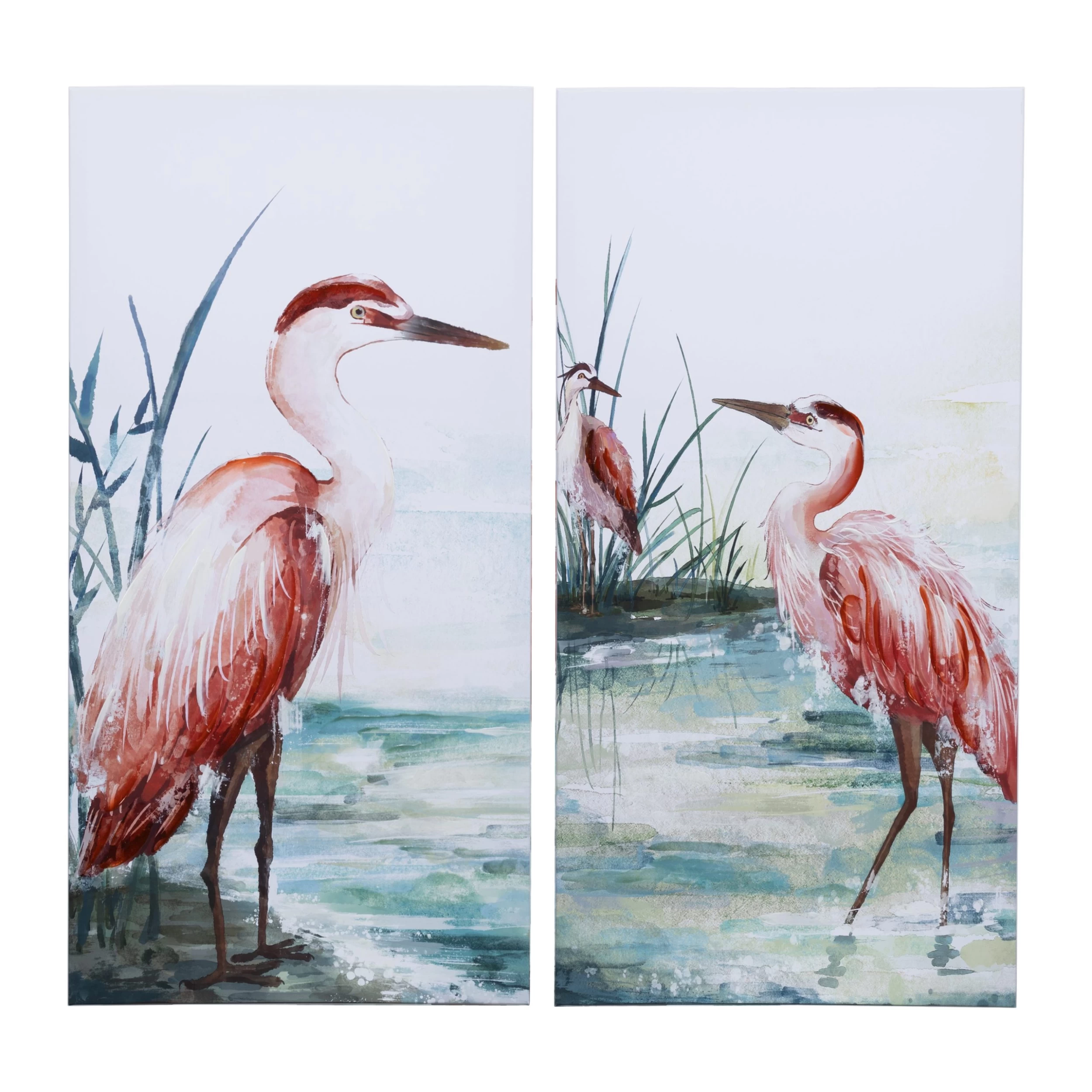 Flamingo Canvas Art, Multicolour – Set Of 2 1 Flamingo Canvas Art, Multicolour – Set Of 2