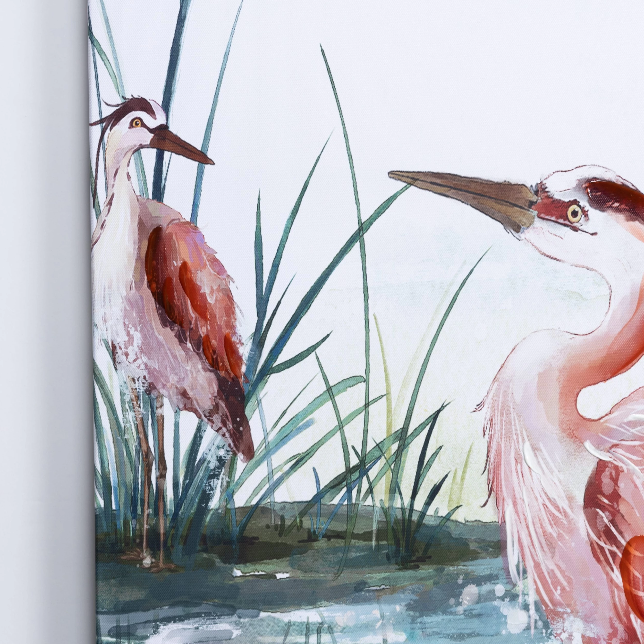 Flamingo Canvas Art, Multicolour – Set Of 2 2 Flamingo Canvas Art, Multicolour – Set Of 2 - Image 2