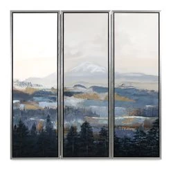 Nordic Mountain Wall Art, Multicolour – 40x120 Cm, Set Of 3