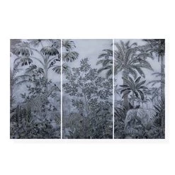 Rainforest Printed Canavs Art, Multicolour- 50x100 Cm
