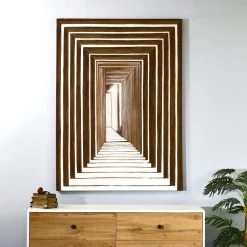 Way Unframed Wall Art, Brown & White - 110x150 Cm