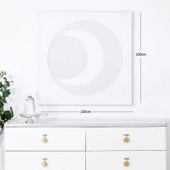 Jot Unframed Wall Art, Gold & White - 100x100 Cm -decoration 5110300302553 4