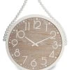 Hanging Clock - White And Brown