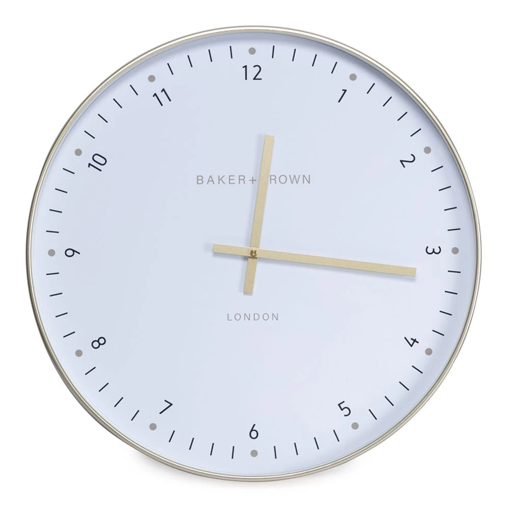 Abyss Round Wall Clock, White – 50 Cm 1 Abyss Round Wall Clock, White – 50 Cm