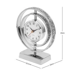 Glint Table Clock, Silver - 16.5x19 Cm -decoration 5110300601762 4