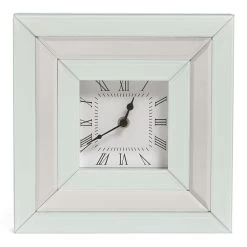 Glint Table Clock, Silver - 25x25 Cm