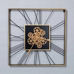 Robbs Wall Clock, Black - 60x60 Cm