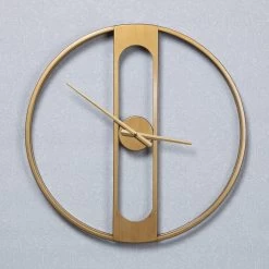 Dash Wall Clock, Gold - 50 Cm