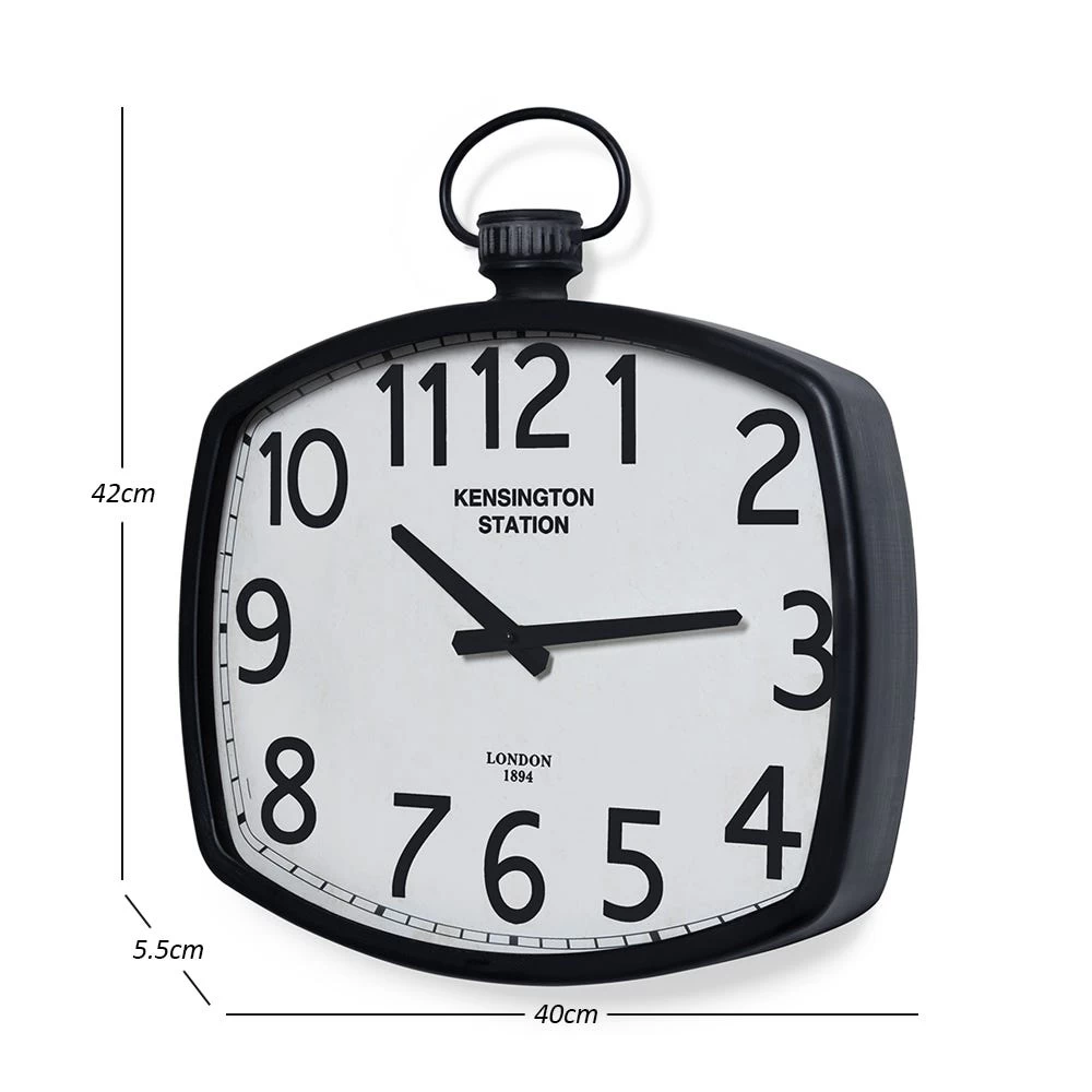 Coast Wall Clock, Black - 40x5.5x42 Cm 4 Coast Wall Clock, Black - 40x5.5x42 Cm - Image 4