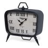 Coast Table Clock, Black - 22x8.5x25 Cm