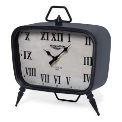 Coast Table Clock, Black - 22x8.5x25 Cm
