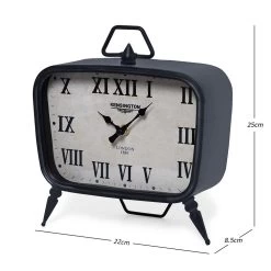 Coast Table Clock, Black - 22x8.5x25 Cm 5 Coast Table Clock, Black - 22x8.5x25 Cm -decoration 5110300601946 3