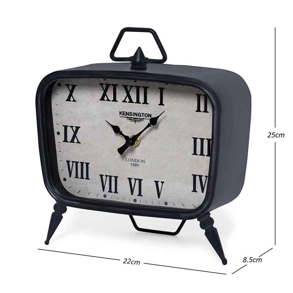 Coast Table Clock, Black - 22x8.5x25 Cm 3 Coast Table Clock, Black - 22x8.5x25 Cm - Image 3