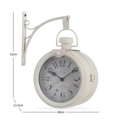 Vintage Wall Clock, White - 28x11.5x31 Cm -decoration 5110300601984 4