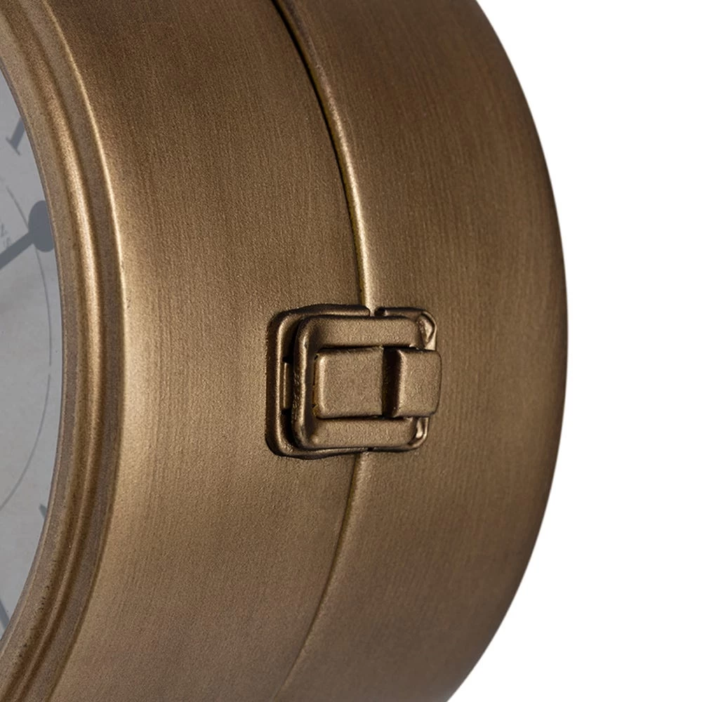 Vintage Wall Clock, Gold - 28x11.5x31 Cm 3 Vintage Wall Clock, Gold - 28x11.5x31 Cm - Image 3