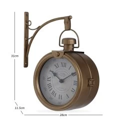 Vintage Wall Clock, Gold - 28x11.5x31 Cm 7 Vintage Wall Clock, Gold - 28x11.5x31 Cm -decoration 5110300601991 4