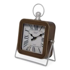 Vintage Table Clock, Gold - 18x8x24 Cm