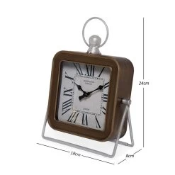 Vintage Table Clock, Gold - 18x8x24 Cm -decoration 5110300602028 3