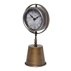Vintage Table Clock, Gold - 16x11.5x32 Cm