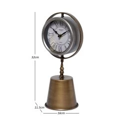 Vintage Table Clock, Gold - 16x11.5x32 Cm -decoration 5110300602035 3