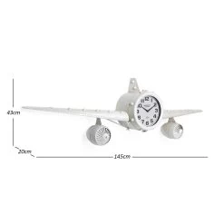 Take Off Wall Clock, White - 145x20x43 Cm -decoration 5110300602059 5