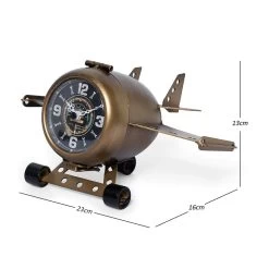 Take Off Table Clock, Gold - 23x16x13 Cm -decoration 5110300602080 4