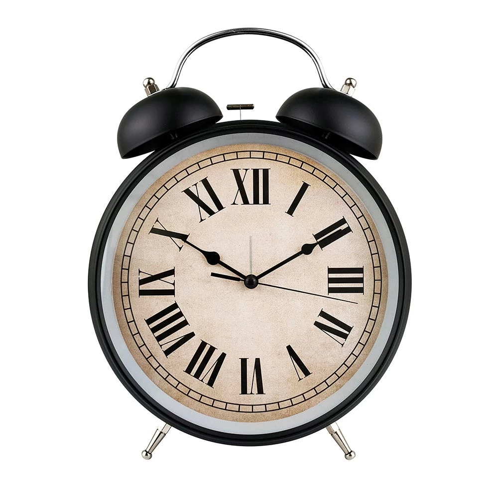 Melk Alarm Clock, Black & Beige - 31x8 Cm 1 Melk Alarm Clock, Black & Beige - 31x8 Cm