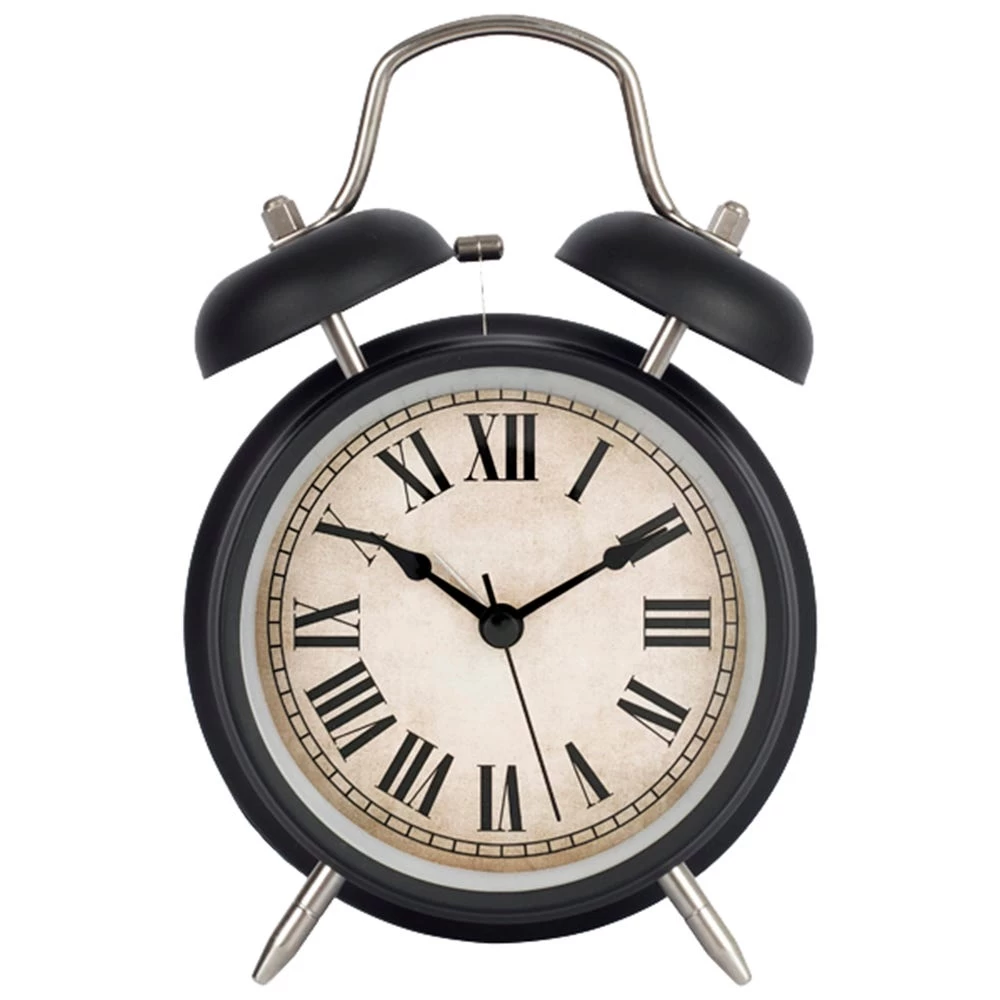 Melk Alarm Clock, Black & Beige - 17x6 Cm 1 Melk Alarm Clock, Black & Beige - 17x6 Cm