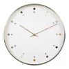 Marty Wall Clock, Gold & White - 34.5x5 Cm