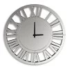 Una Round Wall Clock, Silver - 50 Cm