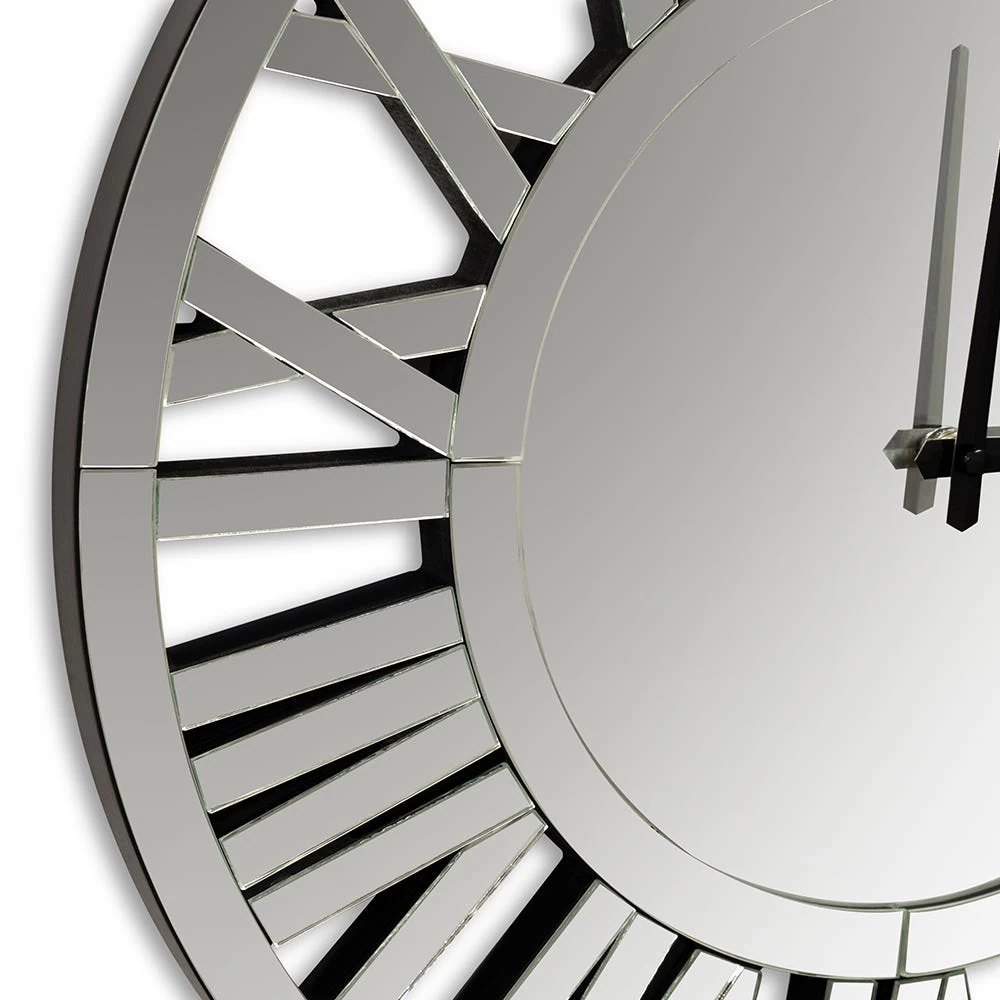 Una Round Wall Clock, Silver - 50 Cm 2 Una Round Wall Clock, Silver - 50 Cm - Image 2