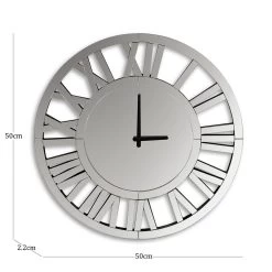Una Round Wall Clock, Silver - 50 Cm 5 Una Round Wall Clock, Silver - 50 Cm -decoration 5110300602271 3
