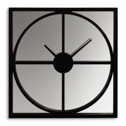 Oda Square Wall Clock, Silver - 50x50 Cm