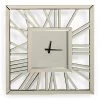 Una Square Wall Clock, Silver - 50x50 Cm