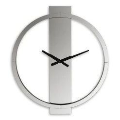Stike Wall Clock, Silver - 44x50 Cm