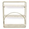 Glo Wall Shelf, Gold & White - 44x50 Cm
