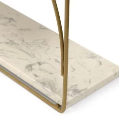 Glo Wall Shelf, Gold & White - 44x50 Cm -decoration 5110300702285 3