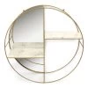 Glo Wall Shelf, Gold & White - 60x60 Cm