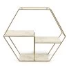 Glo Wall Shelf, Gold & White - 60x52 Cm