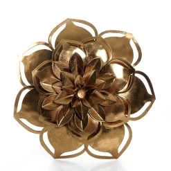 Flower Wall Décor (23 X 22.5 Cms, Gold)