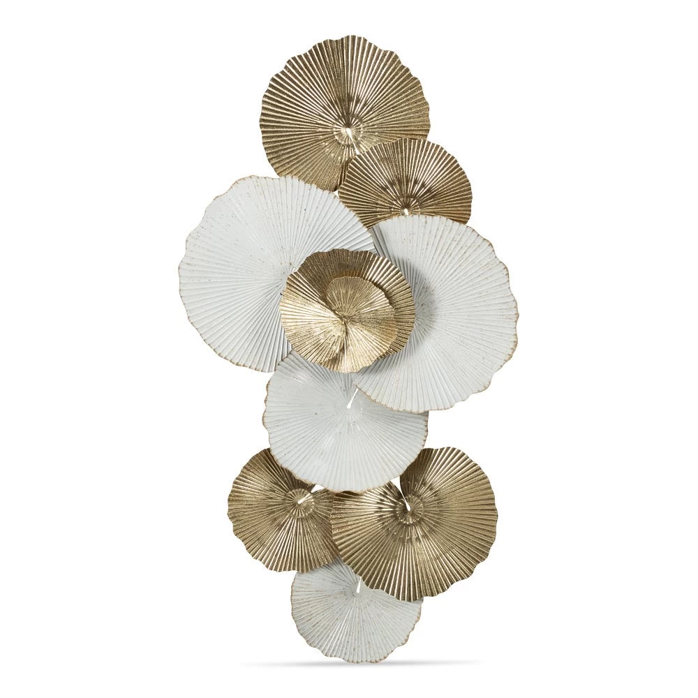 Miela Wall Decor, Gold & White - 91x49x6 Cm 1 Miela Wall Decor, Gold & White - 91x49x6 Cm