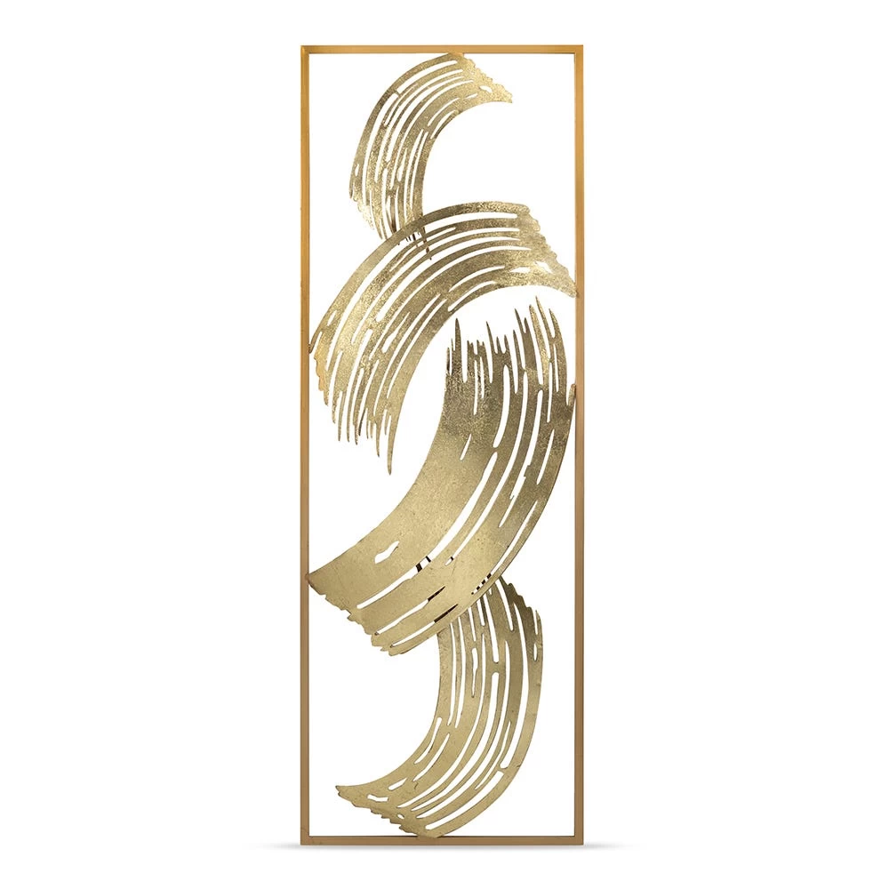 Hild Wall Decor, Gold - 32x90x4 Cm 1 Hild Wall Decor, Gold - 32x90x4 Cm